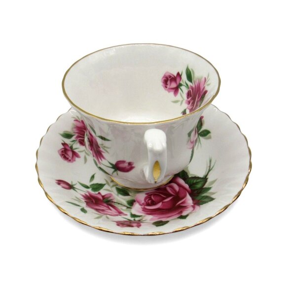ROYAL ALBERT Bone China Tea Cup and Saucer Large Pink Rose Vintage - Picture 3 of 11